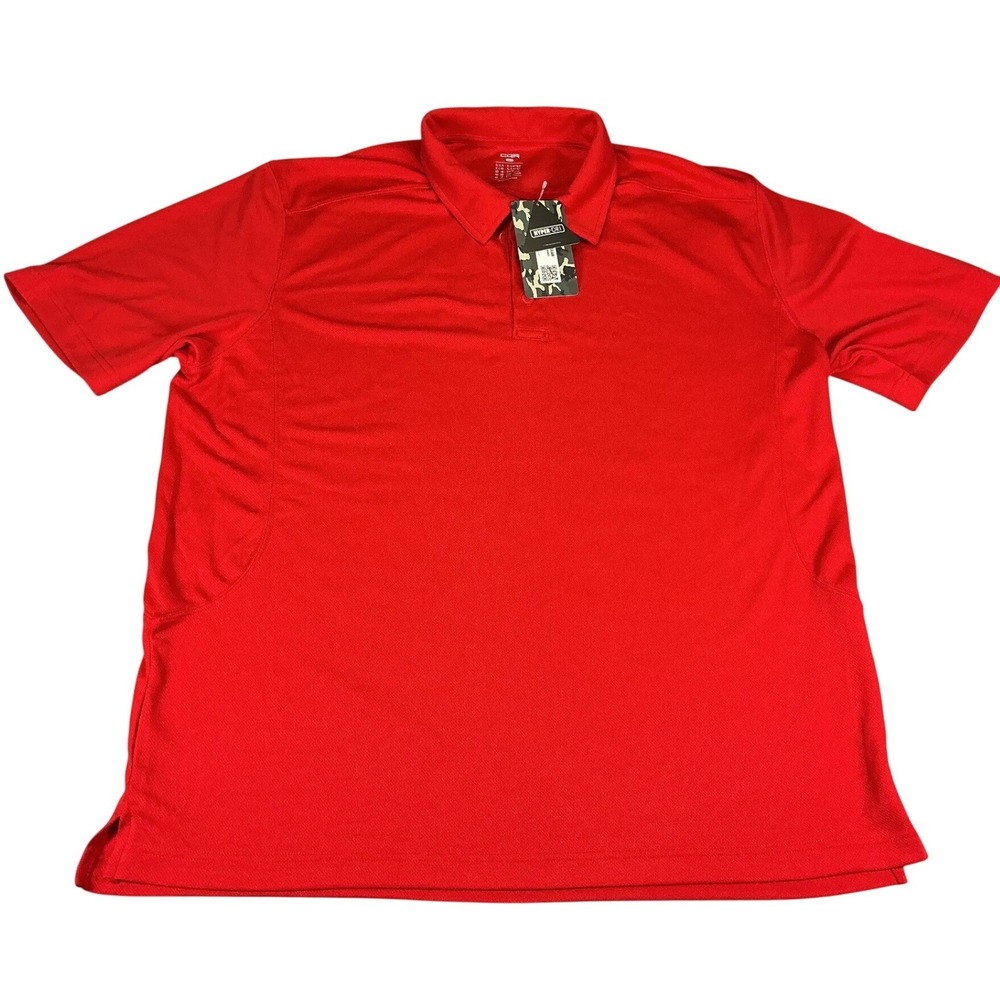 CQR Tactical Series Hyper-Dri Polo Shirt Mens XL Red Short Sleeve Pen Pocket NEW